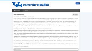 University at Buffalo Scholarships: Our Opportunities