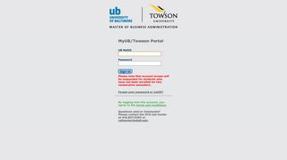 MyUB/Towson Portal
