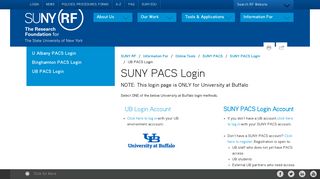 UB PACS Login - RF for SUNY