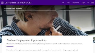 Student Employment | University of Bridgeport