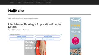 Uba Internet Banking ~ Application & Login Details - NaijNaira