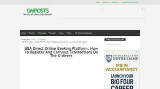 UBA Direct Online Banking Platform: How To Register And Carryout ...