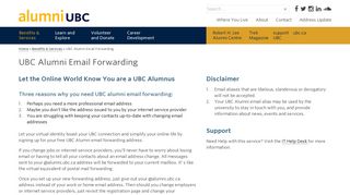 UBC Alumni Email Forwarding - alumni UBC - Simplify Your Online Life