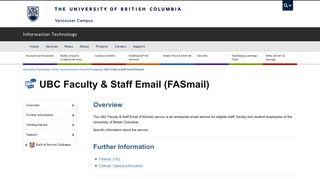 UBC Faculty & Staff Email (FASmail) | UBC Information Technology
