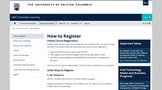 How to Register | UBC Extended Learning (ExL)