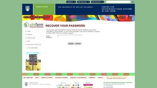 UBC Farm Volunteering - Recover Password