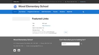 Featured Links - MDI Login - Wood Elementary School