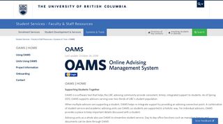 OAMS | Student Services - Faculty & Staff Resources