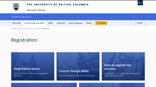 Registration | Student Services - UBC Student Services - The ...
