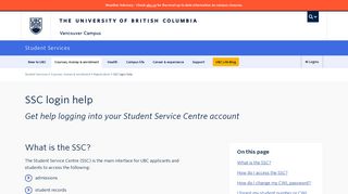 SSC login help | Student Services