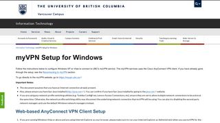 myVPN Setup for Windows | UBC Information Technology