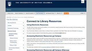 Connect to Library Resources | Use The Library - UBC Library Services