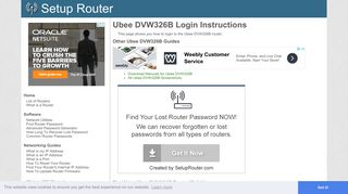 How to Login to the Ubee DVW326B - SetupRouter