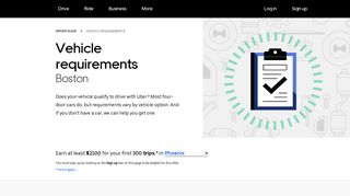 Vehicle Requirements in Boston | Uber