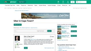 Uber in Cape Town? - Cape Town Forum - TripAdvisor