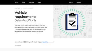 Vehicle Requirements in Dallas – Fort Worth | Uber