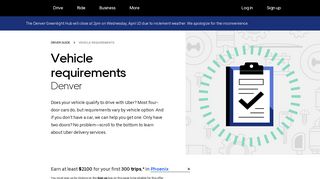 Vehicle Requirements in Denver | Uber