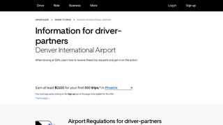 Instructions For Drivers At Denver International (DEN) Airport | Uber