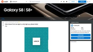 Uber doesn't let me sign in, only sign up, please help! : GalaxyS8 ...