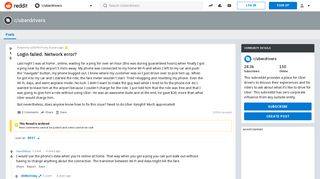 Login failed. Network error? : uberdrivers - Reddit