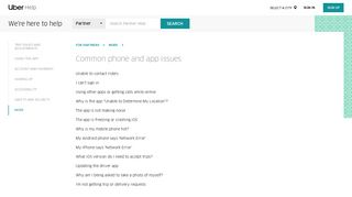 Common phone and app issues | Uber Partner Help