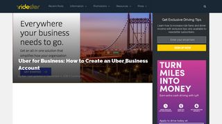 Uber for Business: How to Create an Uber Business Account | Ridester