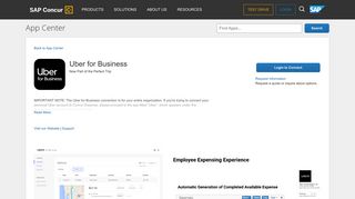 Uber for Business - SAP Concur App Center