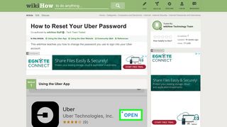 How to Reset Your Uber Password (with Pictures) - wikiHow