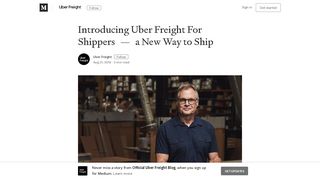 Introducing Uber Freight For Shippers — a New Way to Ship - Medium