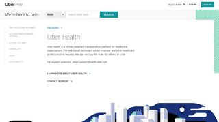 Uber Health | Uber Rider Help