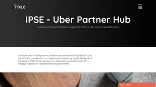 IPSE - Uber Partner Hub - Pixl8 Interactive