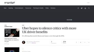 Uber hopes to silence critics with more UK driver benefits - Engadget