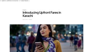 Introducing Upfront Fares in Karachi | Uber Blog