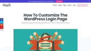 How To Customize The WordPress Login Page | Elegant Themes Blog