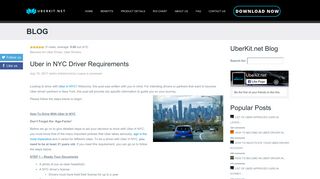 Uber in NYC Driver Requirements - UberKit.net Blog