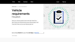 Vehicle Requirements In Houston | Uber