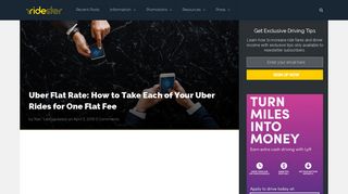 Uber Flat Rate: How to Take Each of Your Uber Rides for One Flat Fee