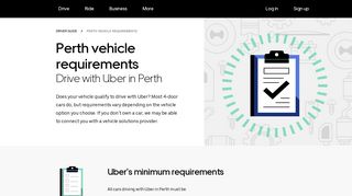 Vehicle Requirements in Perth | Uber