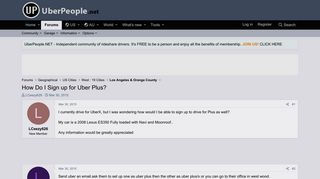 How Do I Sign up for Uber Plus? | Uber Drivers Forum
