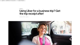 Using Uber for a business trip? Get the trip receipt after! | Uber Blog