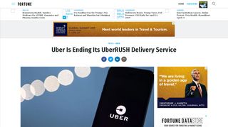 Uber Is Ending Its UberRUSH Delivery Service | Fortune