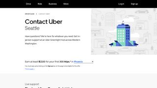 Contact Uber | Greenlight Hubs in Seattle | Uber