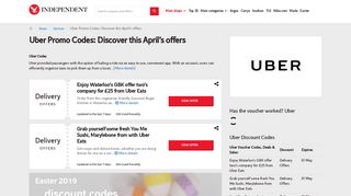 UBER promo code | February 2019 | The Independent