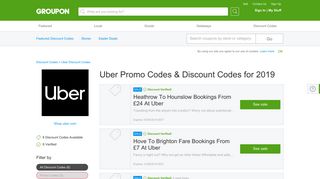 Uber Promo Codes & Discount Codes - February 2019 | Groupon