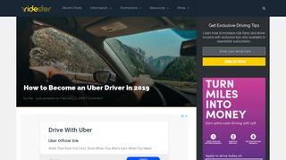 How to Become an Uber Driver in 2019 [Detailed Guide] | Ridester.com