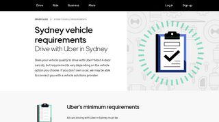 Vehicle Requirements in Sydney | Uber