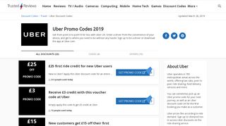 Uber Promo Codes | In February 2019 | Trusted Reviews