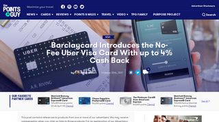 New No-Fee Uber Visa Card Offers up to 4% Cash Back