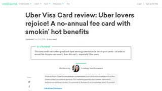 Uber Visa Card Review | Credit Karma