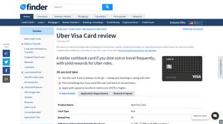 Uber Visa Card review | finder.com